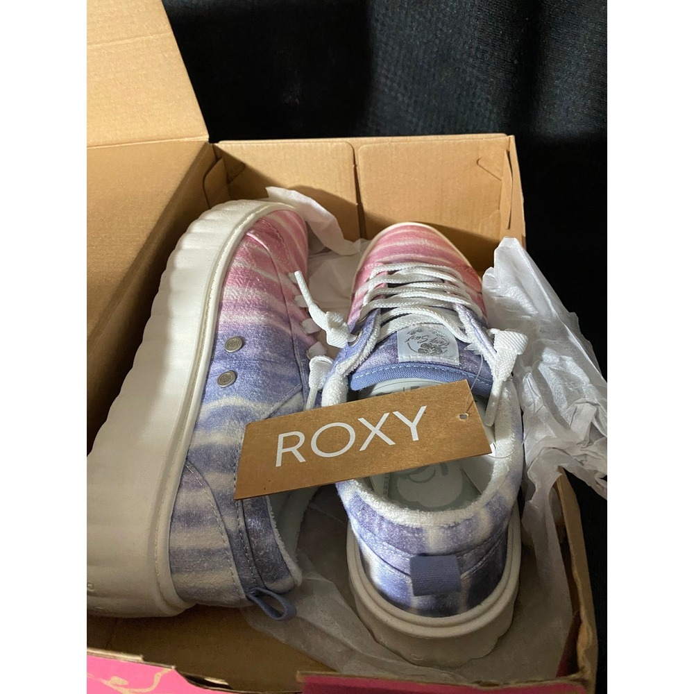 Roxy Sheilahh Dew Tie Dye Platform Sneakers Womens 9 ARJS700144 New In Box - Picture 2 of 5